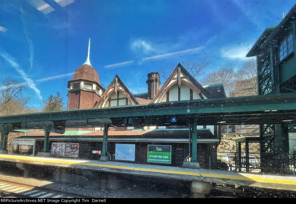 Metro North station from the train